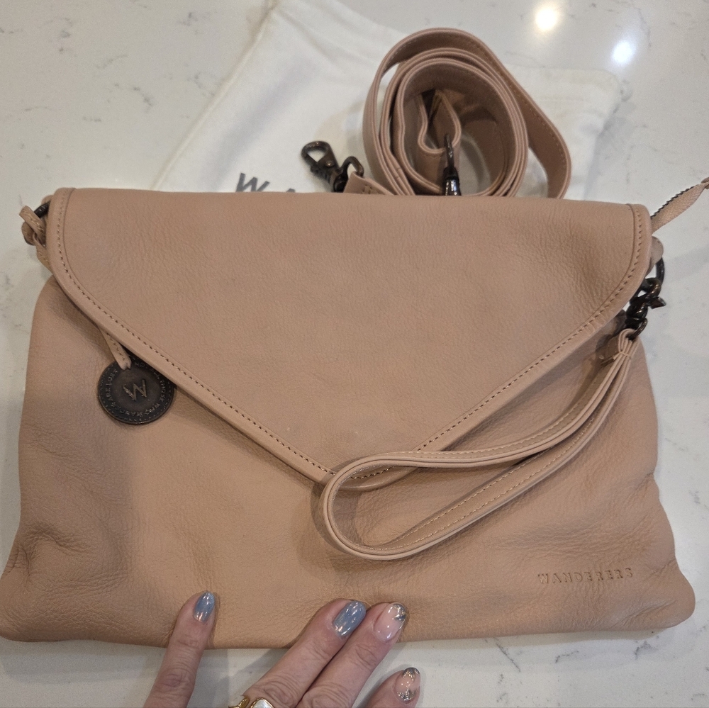 Elegant Wandler Tan Leather Crossbody Bag